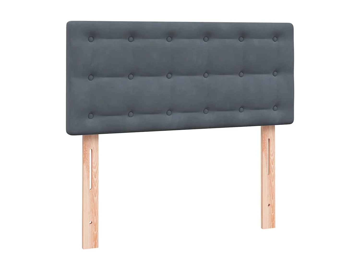 Sommier à lattes de lit et matelas gris foncé 80x210 cm velours