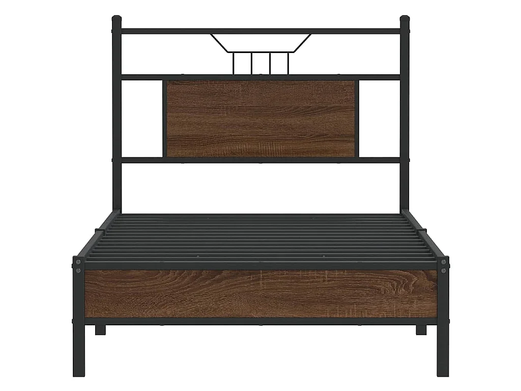 Cadre de lit sans matelas chêne marron 80x200cm bois ingénierie