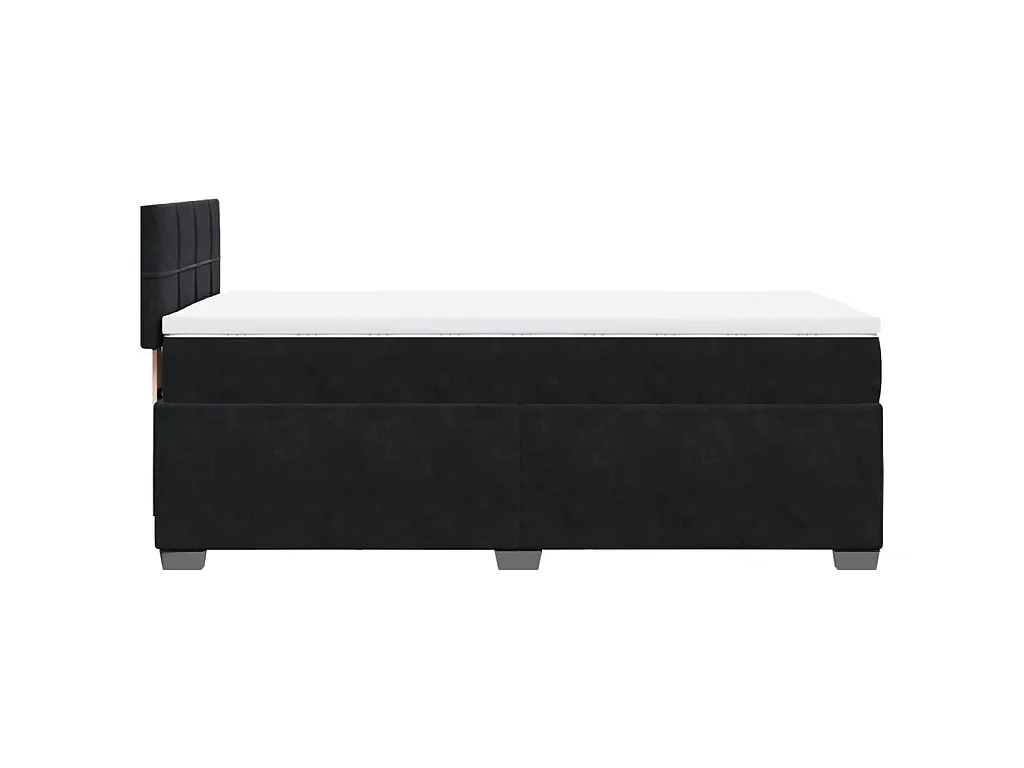 Boxspring met matras fluweel zwart 80x200 cm