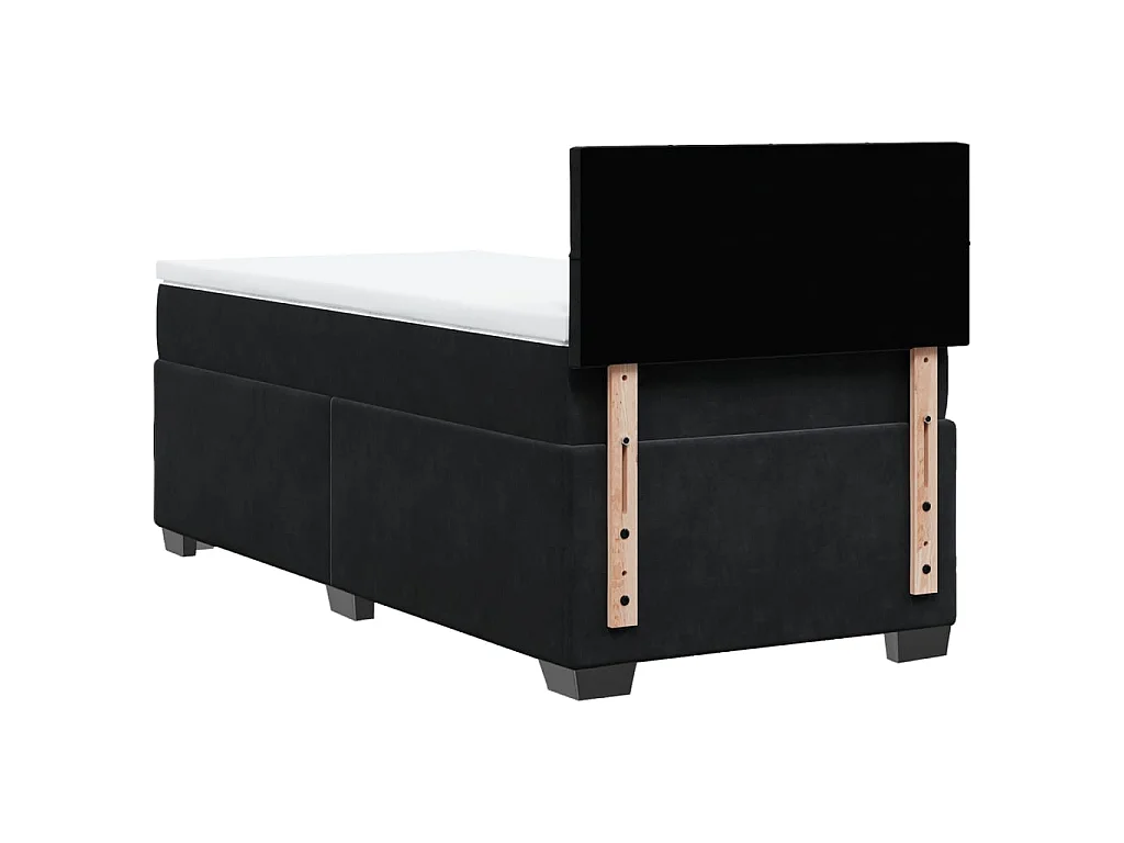 Boxspring met matras fluweel zwart 80x200 cm