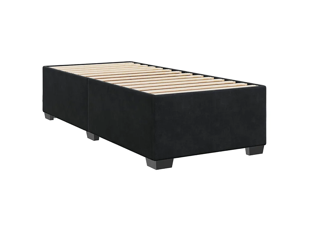 Boxspring met matras fluweel zwart 80x200 cm