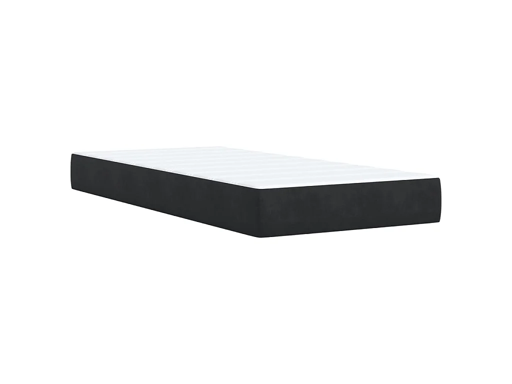 Boxspring met matras fluweel zwart 80x200 cm