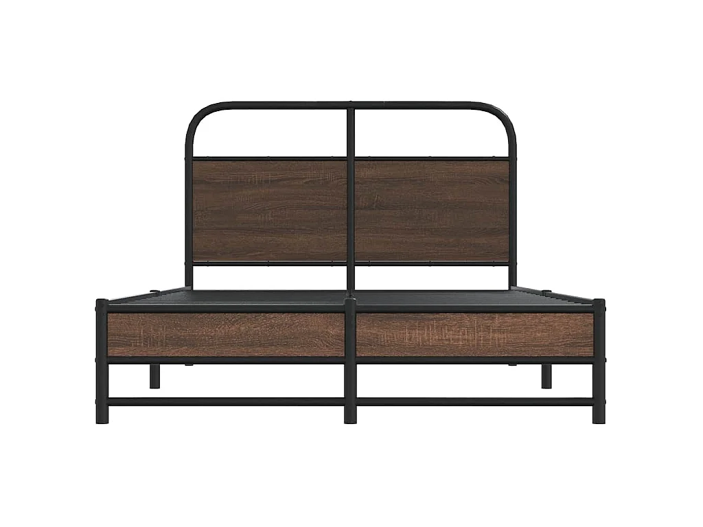 Cadre de lit sans matelas 135x190 cm chêne marron