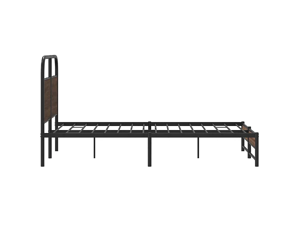 Cadre de lit sans matelas 135x190 cm chêne marron