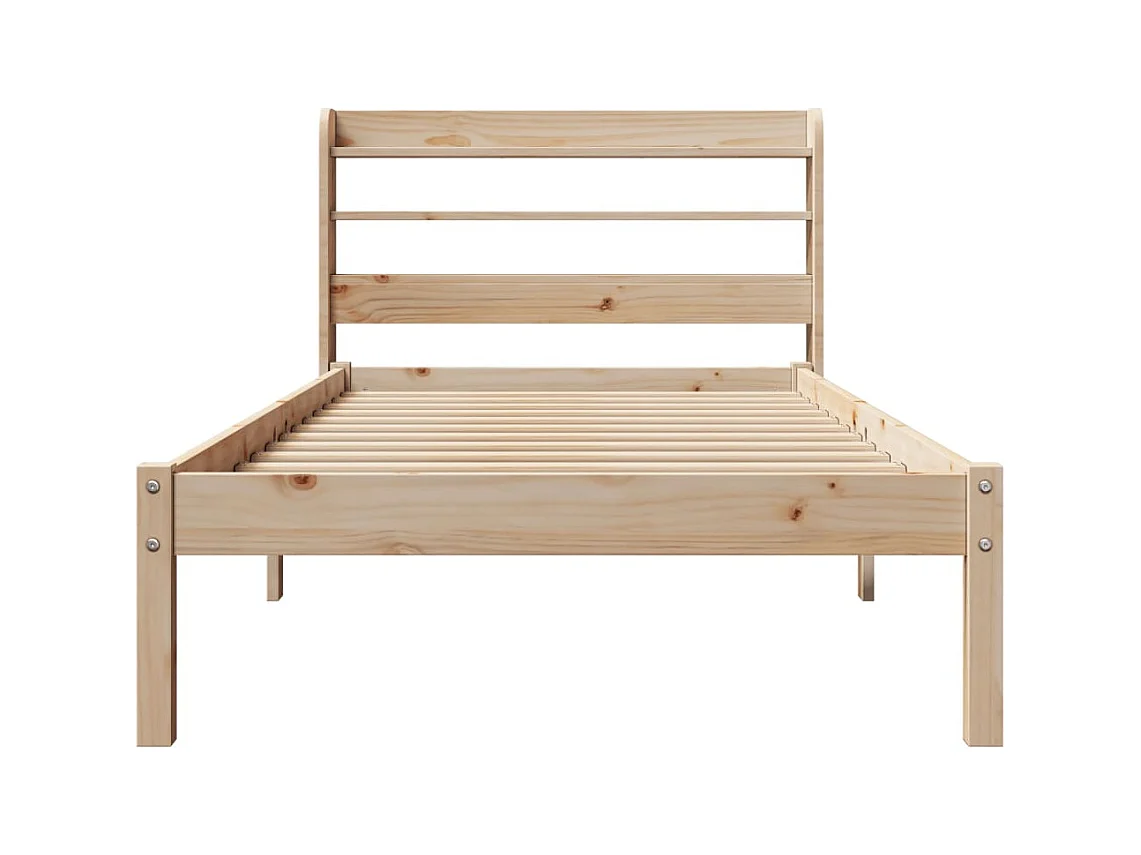 Cadre de lit sans matelas 75x190 cm bois de pin massif