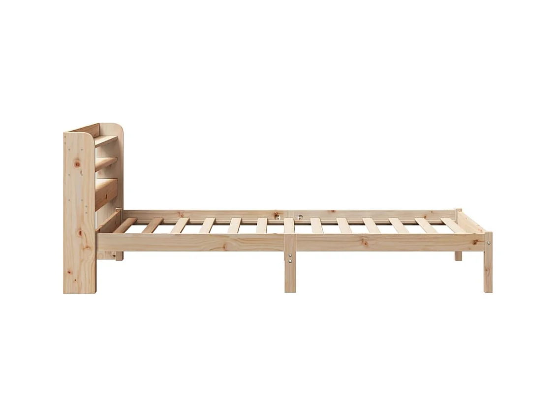 Cadre de lit sans matelas 75x190 cm bois de pin massif