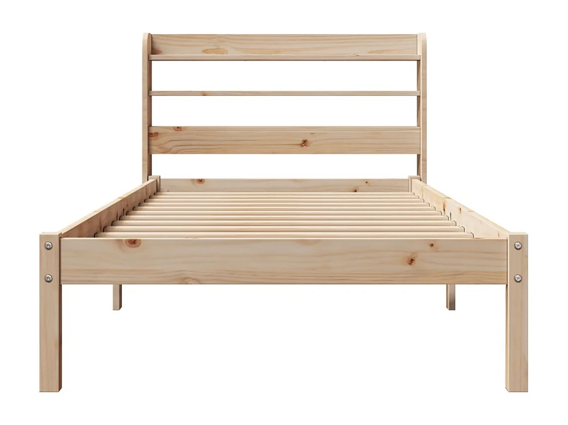 Cadre de lit sans matelas 75x190 cm bois de pin massif