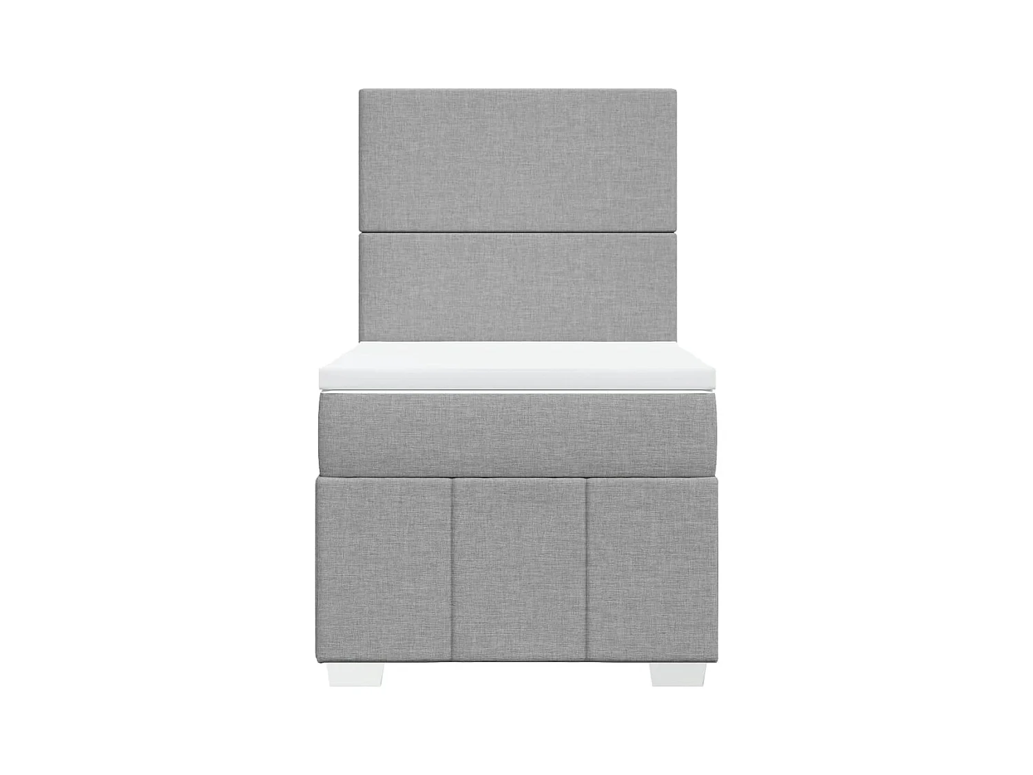 Sommier à lattes de lit avec matelas gris clair 80x200 cm tissu