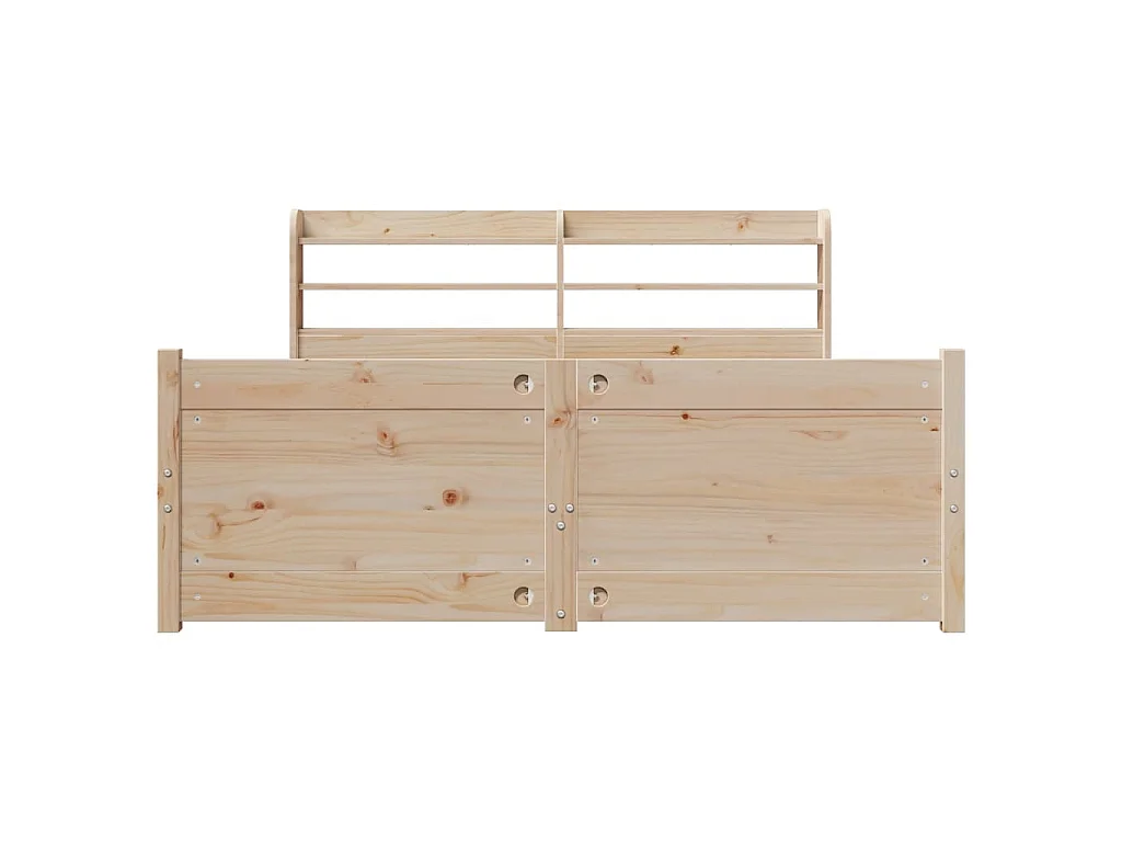 Estrutura cama c/ cabeceira 135x190 cm pinho maciço