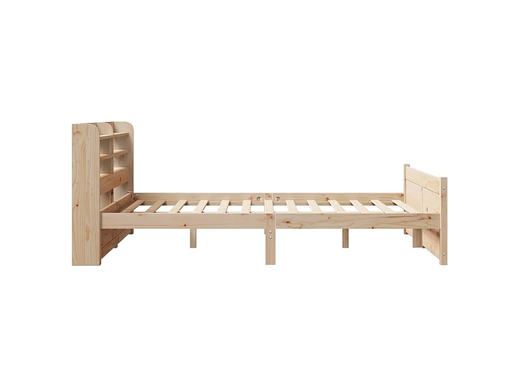 Estrutura cama c/ cabeceira 135x190 cm pinho maciço