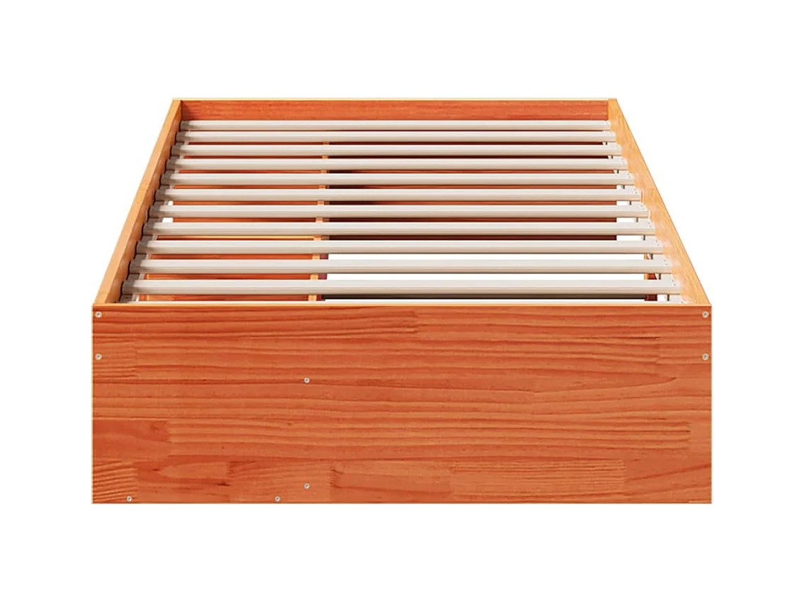 Slaapbank zonder matras 80x200 cm massief grenenhout wasbruin