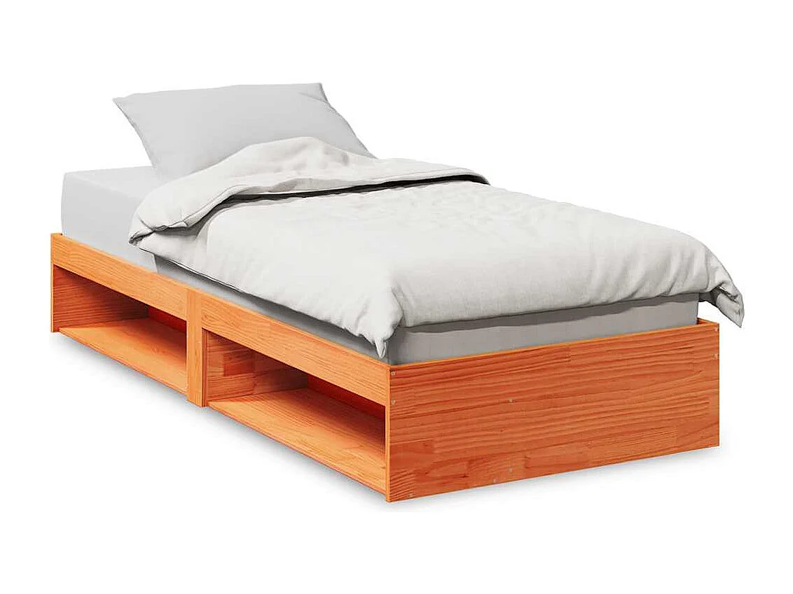 Lit de jour sans matelas cire marron 80x200 cm bois pin massif