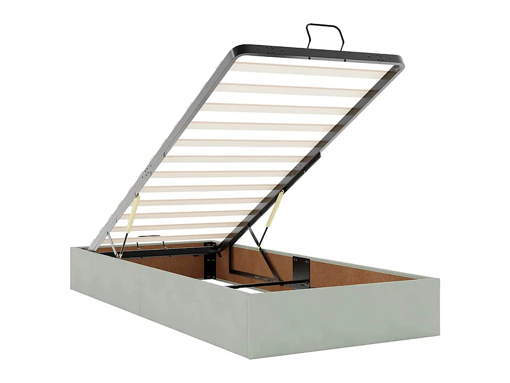 Bedframe zonder matras 80x200 cm fluweel lichtgrijs
