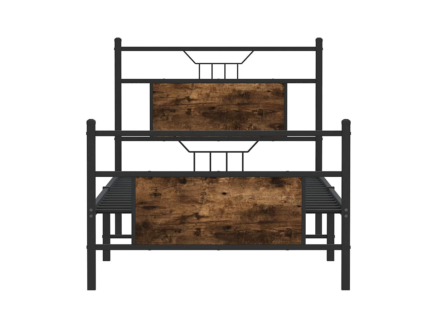 Bettgestell ohne Matratze Räuchereiche 80x200 cm Holzwerkstoff