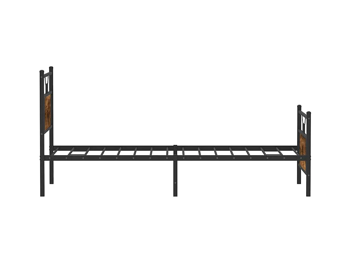 Bettgestell ohne Matratze Räuchereiche 80x200 cm Holzwerkstoff