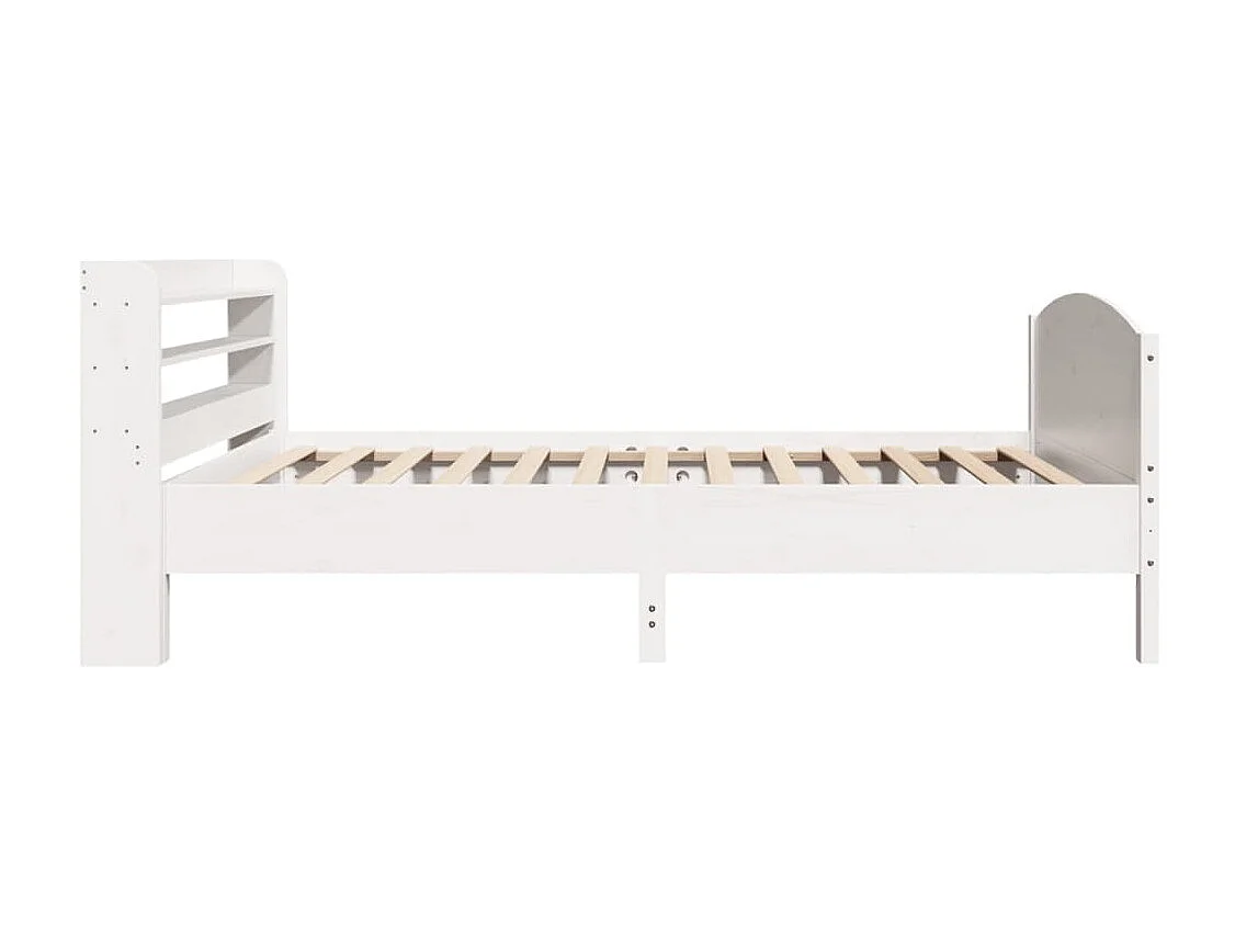 Cadre de lit sans matelas blanc 75x190 cm bois de pin massif