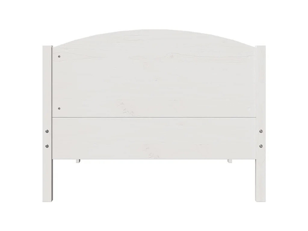 Bedframe zonder matras massief grenenhout wit 75x190 cm