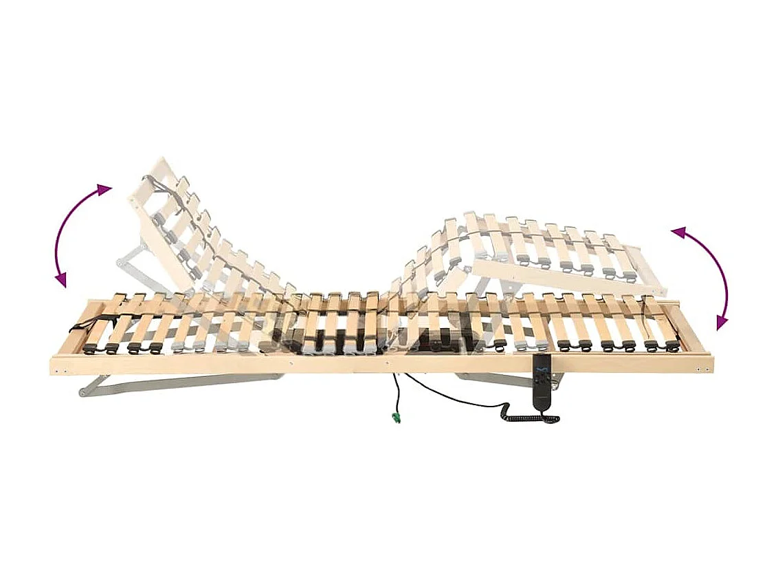 Sommier à lattes Marron 80 x 190 cm Bois de hêtre massif