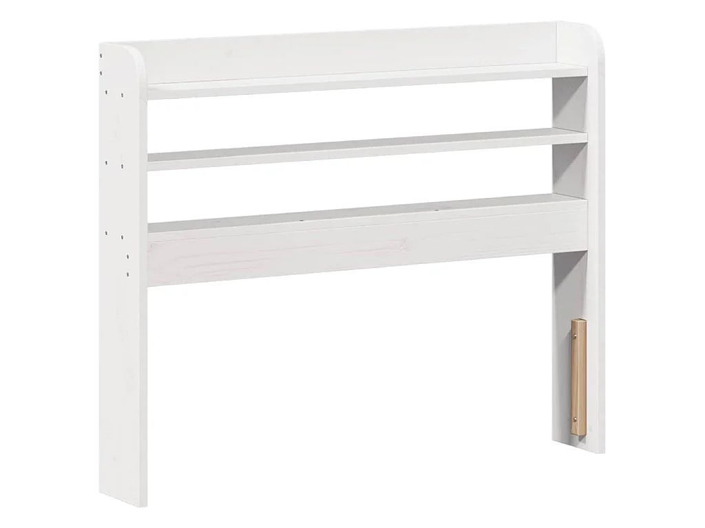 Cadre de lit sans matelas blanc 75x190 cm bois de pin massif