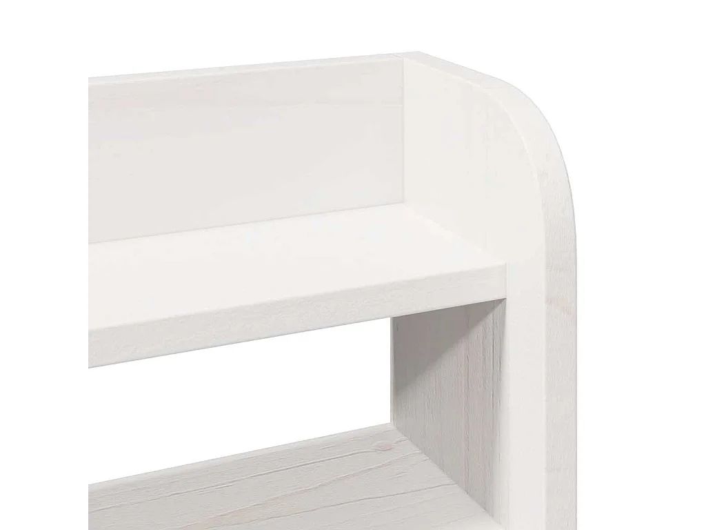 Cadre de lit sans matelas blanc 75x190 cm bois de pin massif