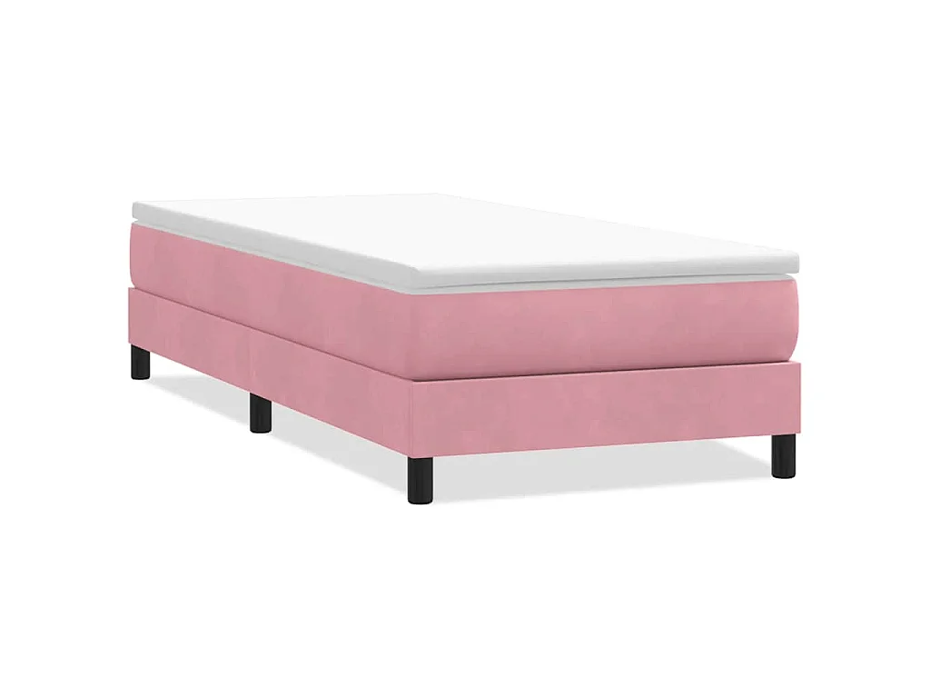 Boxspringbett ohne Matratze Rosa 80x210 cm Samt