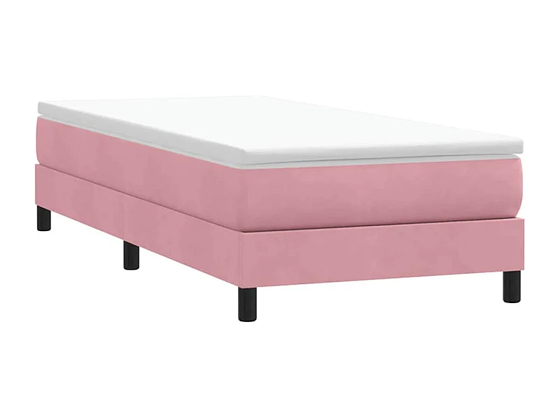 Sommier à lattes de lit sans matelas rose 80x210 cm velours