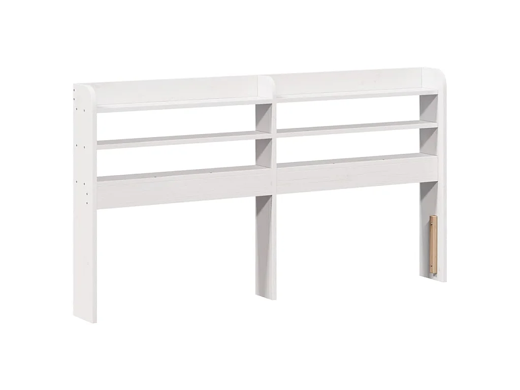 Cama sem colchão 135x190 cm madeira de pinho maciça branco