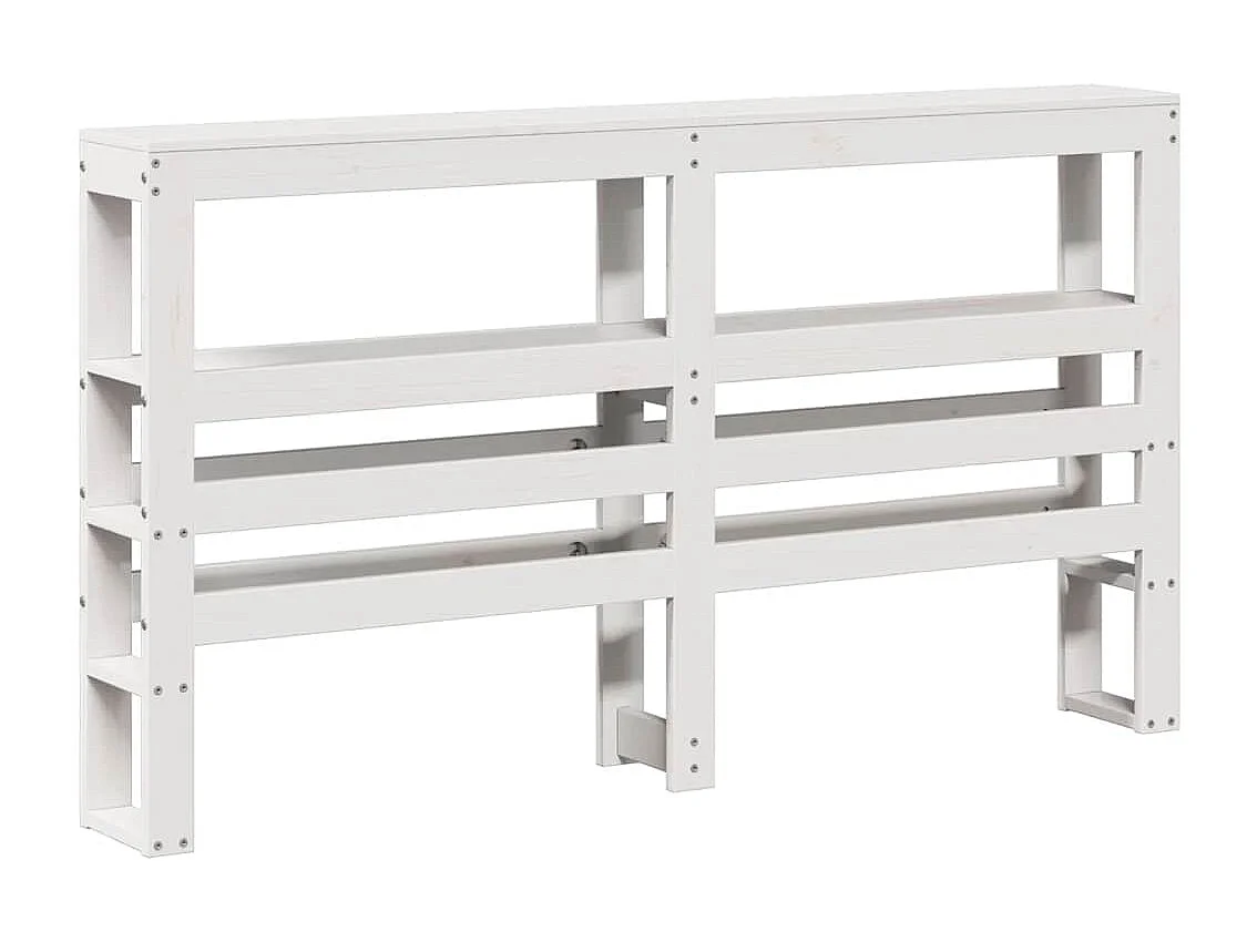 Cadre de lit sans matelas blanc 135x190 cm bois de pin massif