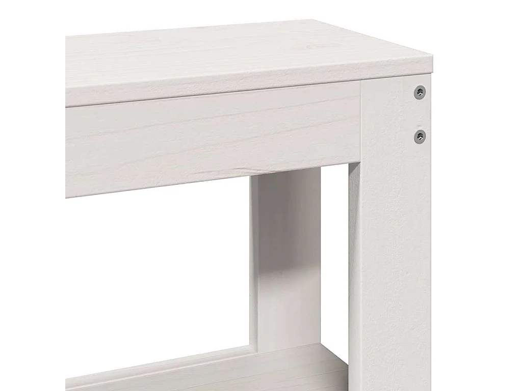 Cadre de lit sans matelas blanc 135x190 cm bois de pin massif