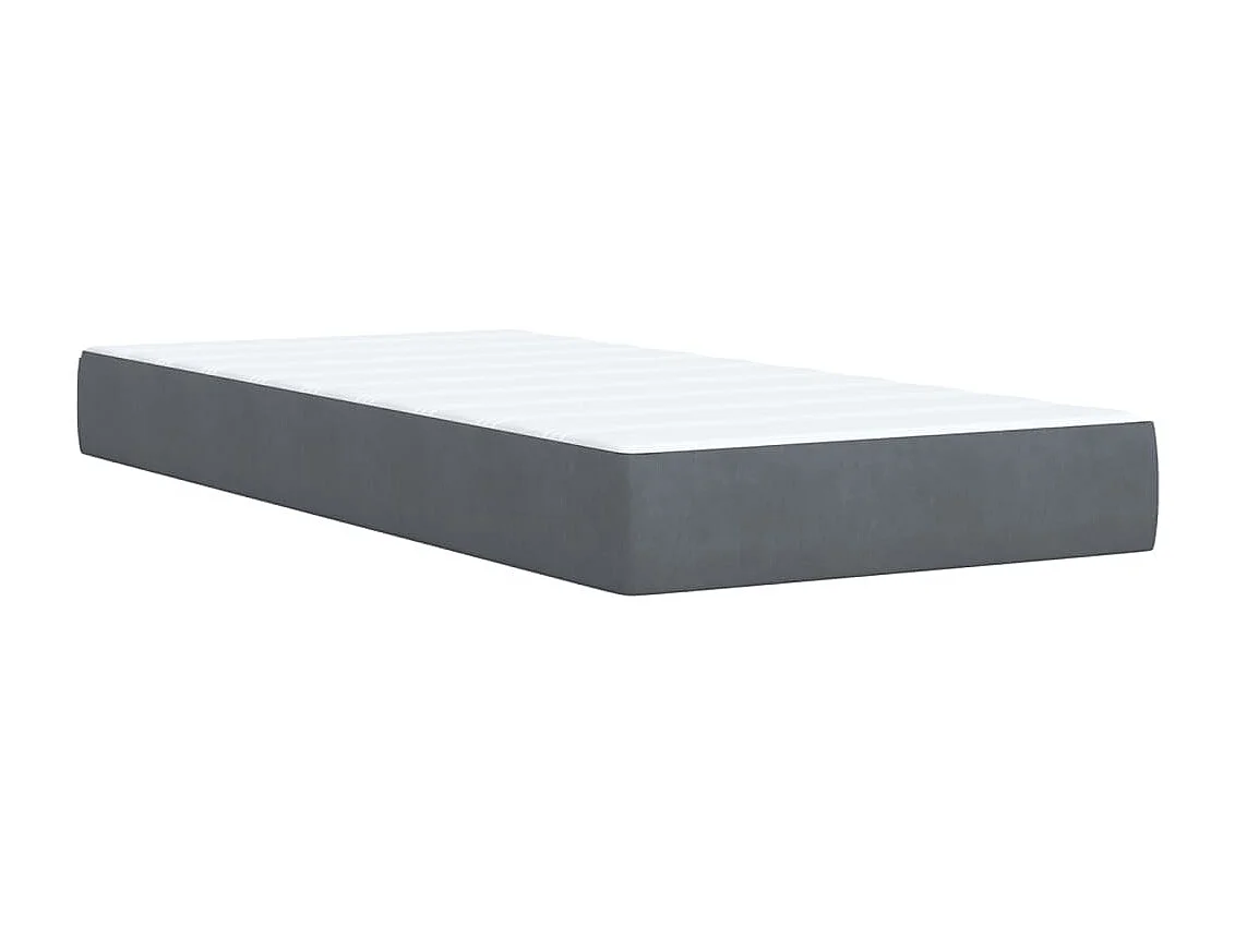Boxspring met matras fluweel donkergrijs 80x200 cm