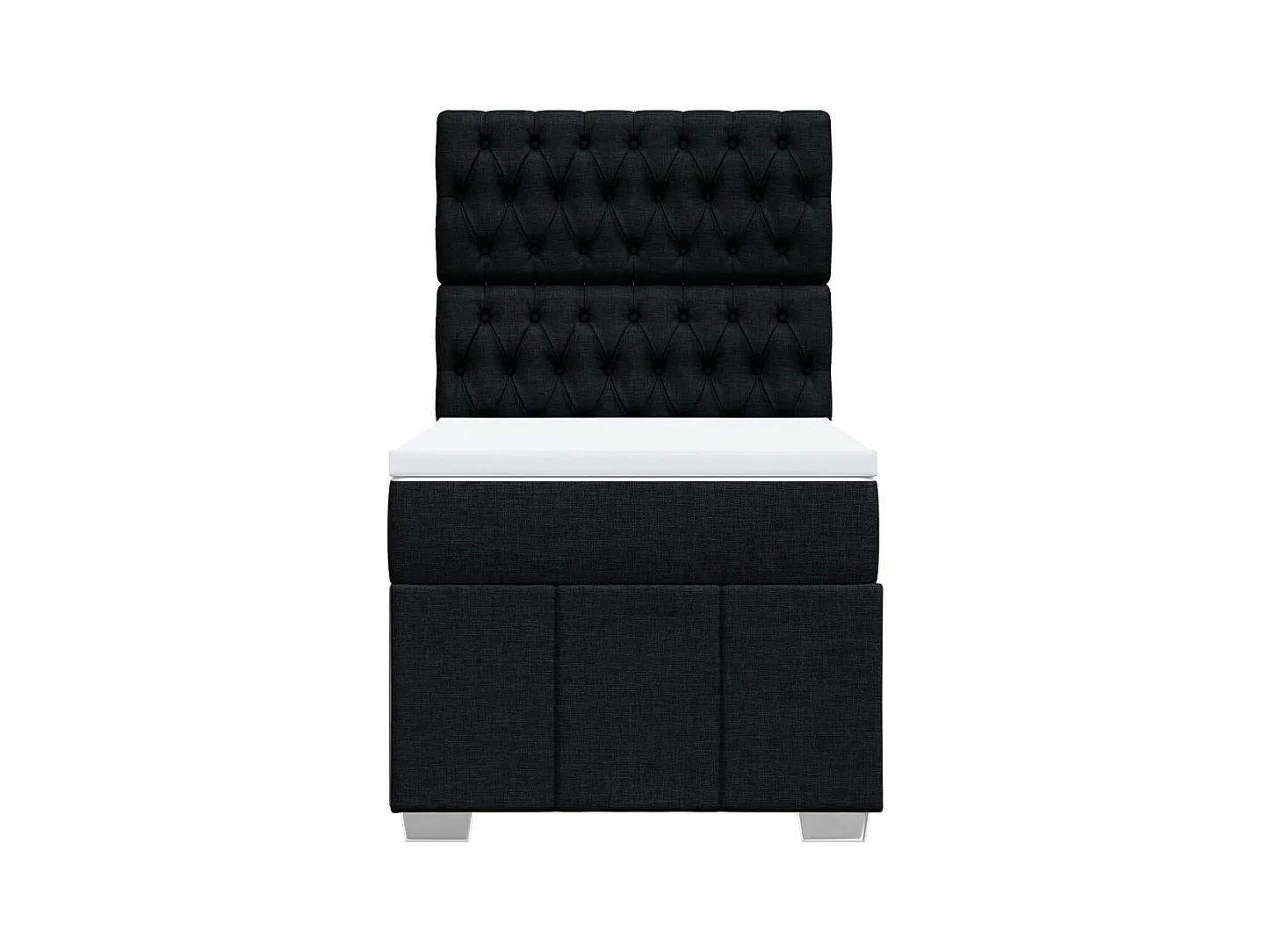 Sommier à lattes de lit et matelas Noir 80x200 cm Tissu