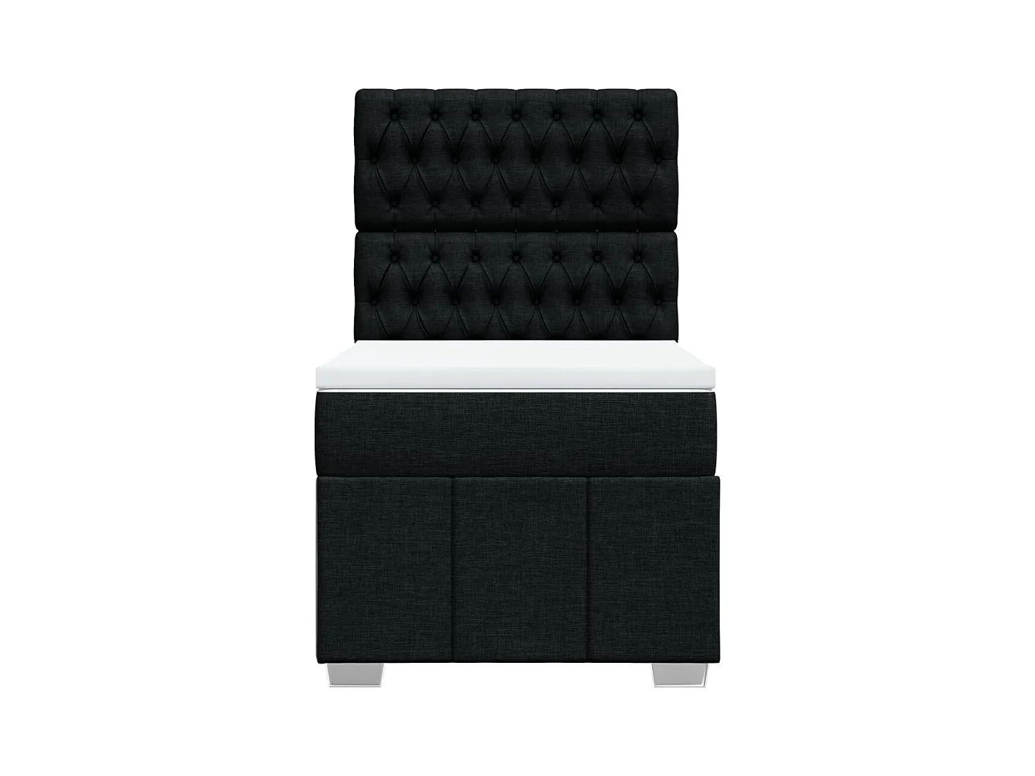 Sommier à lattes de lit et matelas Noir 80x200 cm Tissu