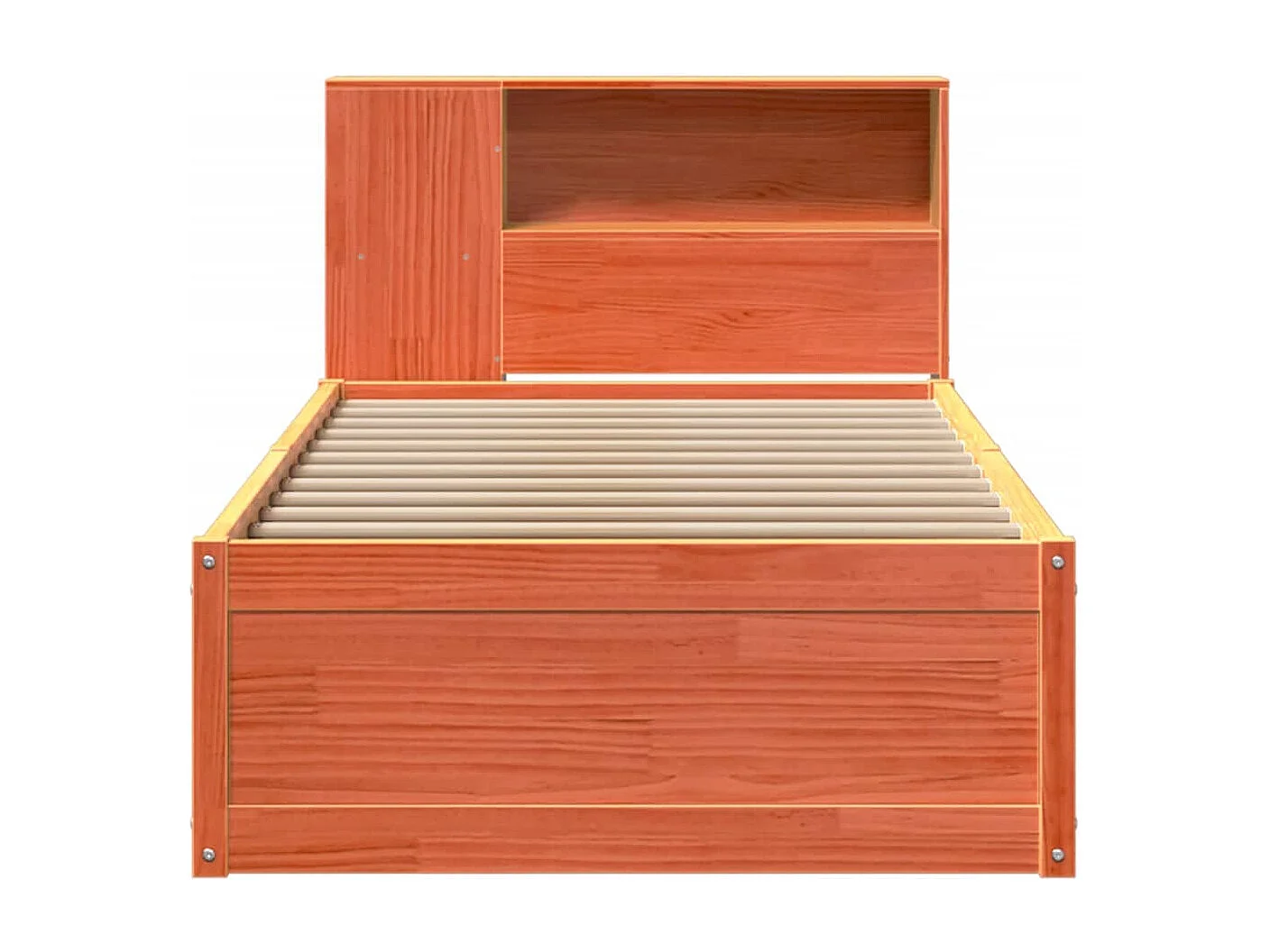 Letto senza Materasso Marrone Cera 75x190 cm in Legno di Pino