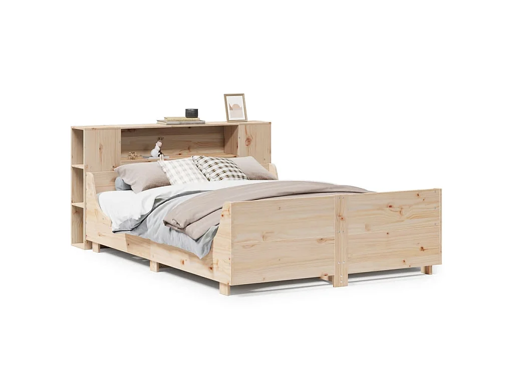 Cama sem colchão 135x190 cm madeira de pinho maciça