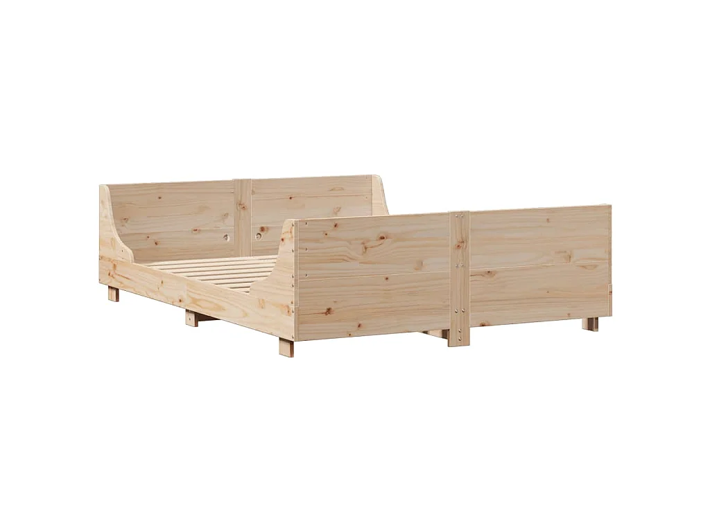 Cama sem colchão 135x190 cm madeira de pinho maciça