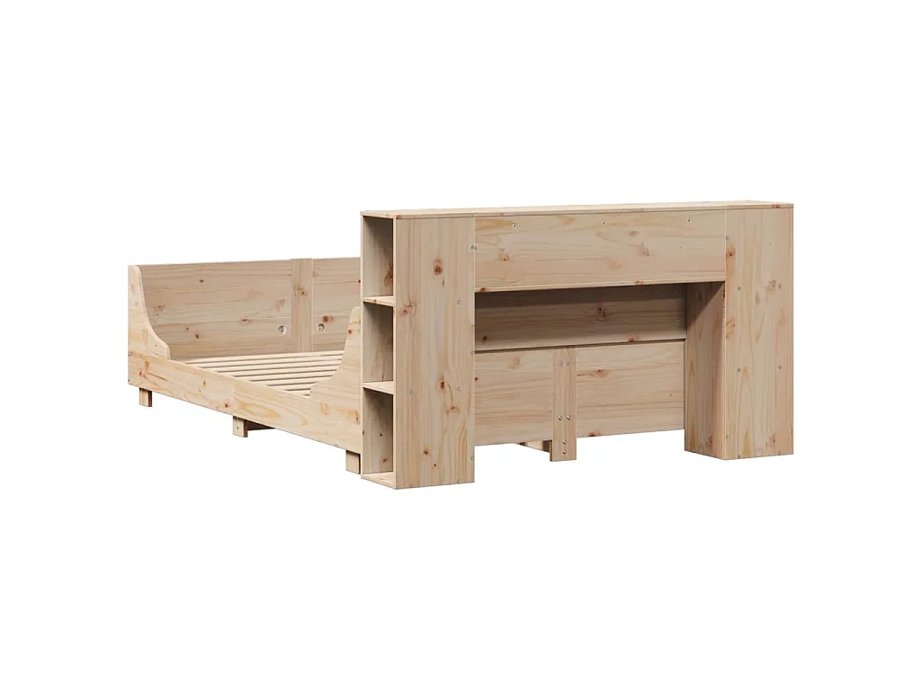 Cama sem colchão 135x190 cm madeira de pinho maciça