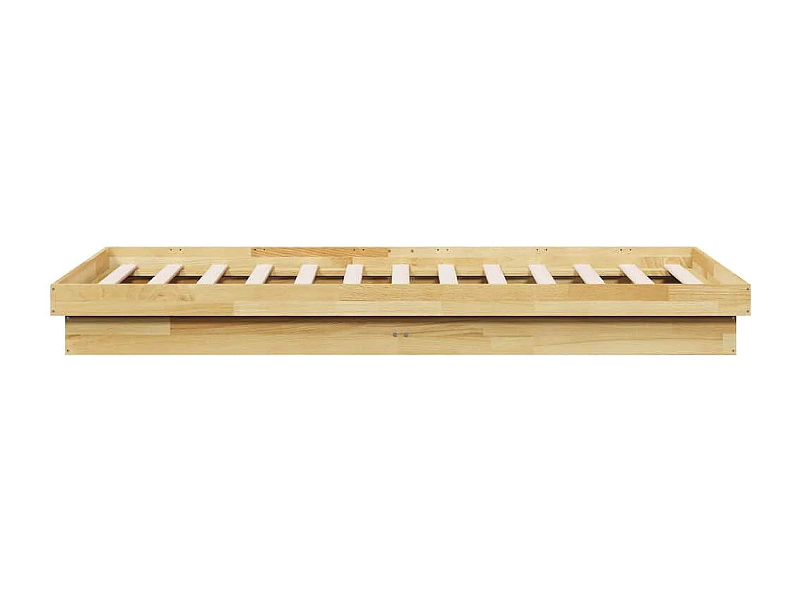 Massivholzbett ohne Matratze 75x190 cm Eichenholz
