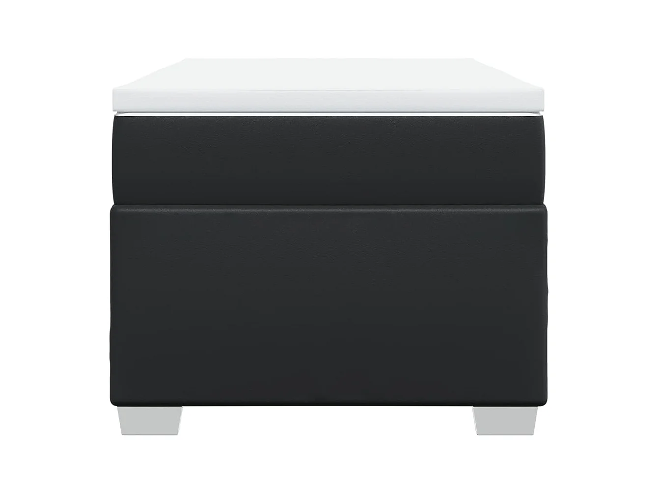 Sommier à lattes de lit avec matelas Noir 80x200cm Similicuir