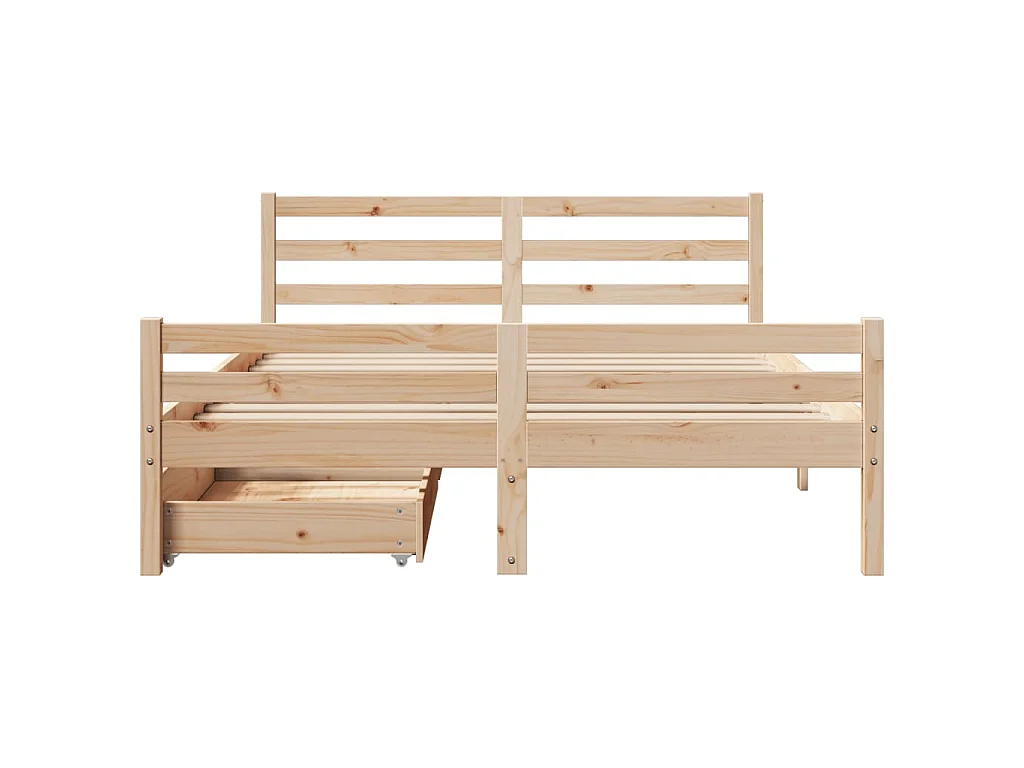 Cama sem colchão 135x190 cm madeira de pinho maciça