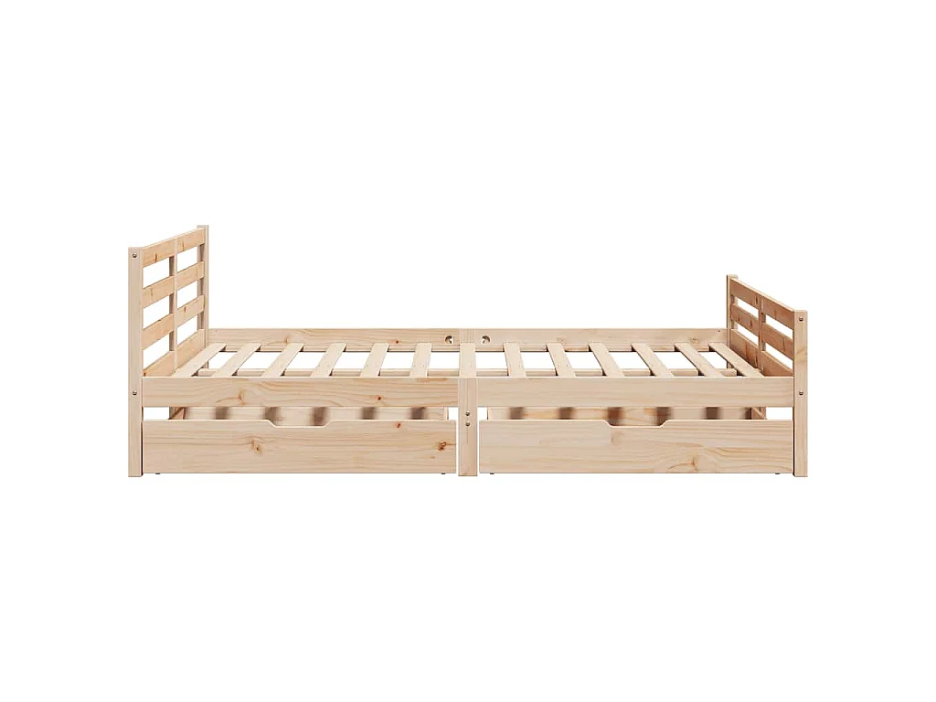 Cama sem colchão 135x190 cm madeira de pinho maciça
