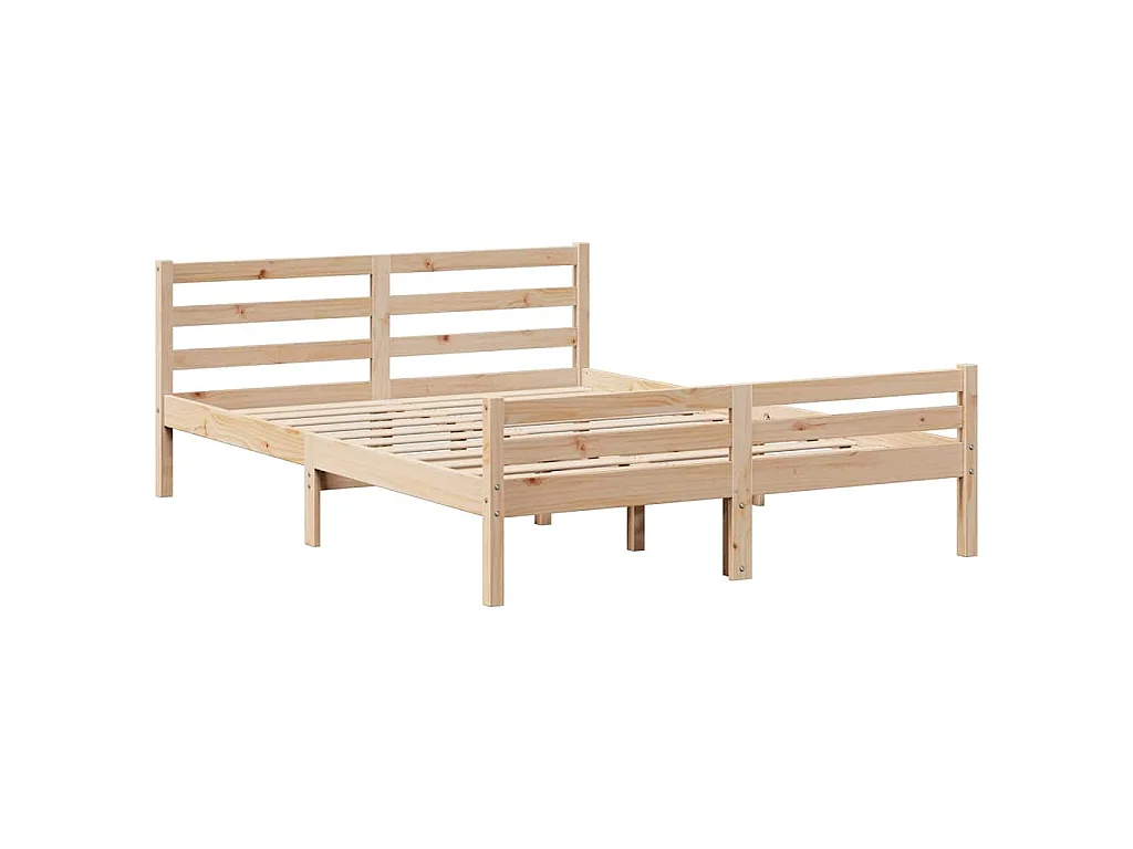 Cama sem colchão 135x190 cm madeira de pinho maciça