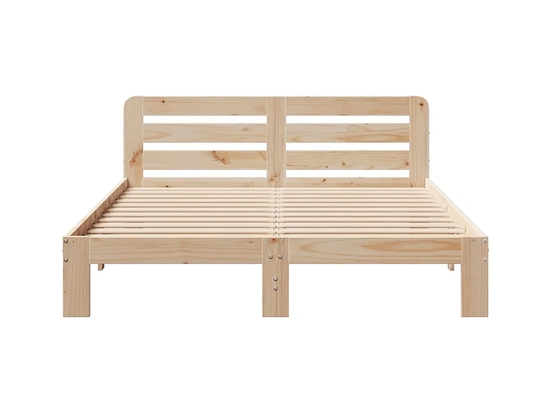 Bedframe zonder matras massief grenenhout 135x190 cm