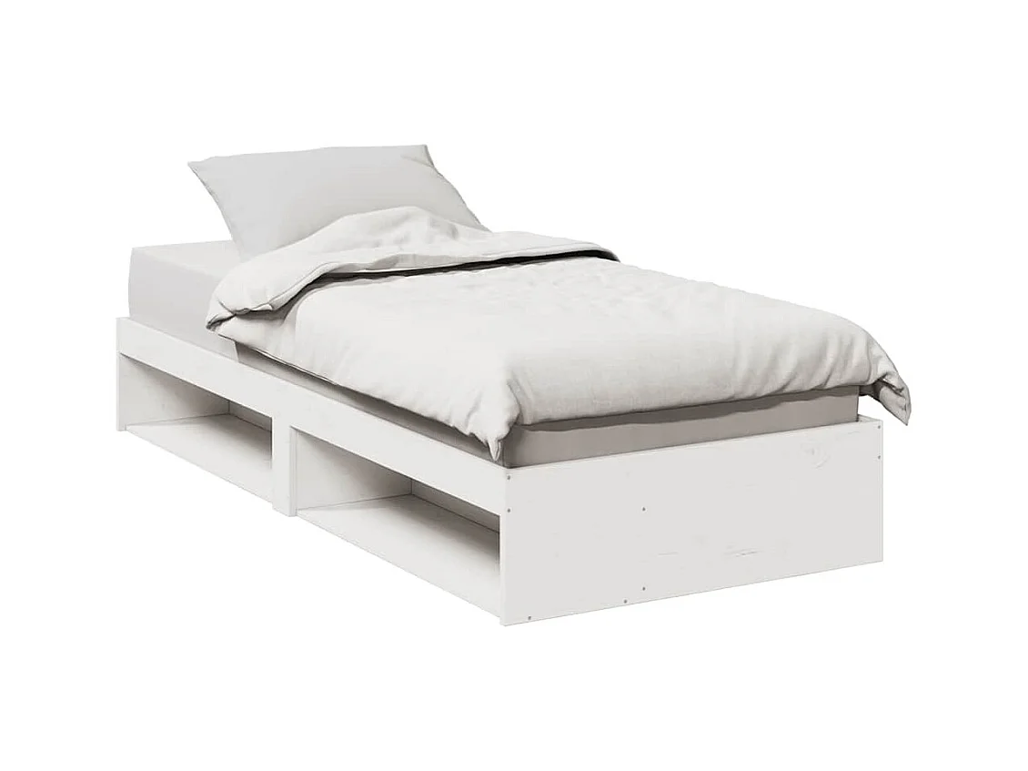 Sofá cama sin colchón madera maciza de pino blanco 80x200 cm