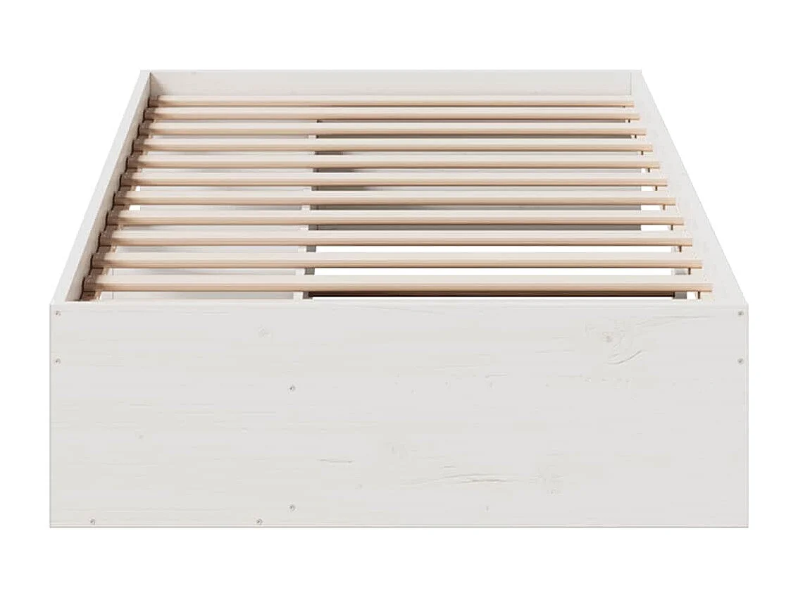 Lit de jour sans matelas blanc 80x200 cm bois de pin massif