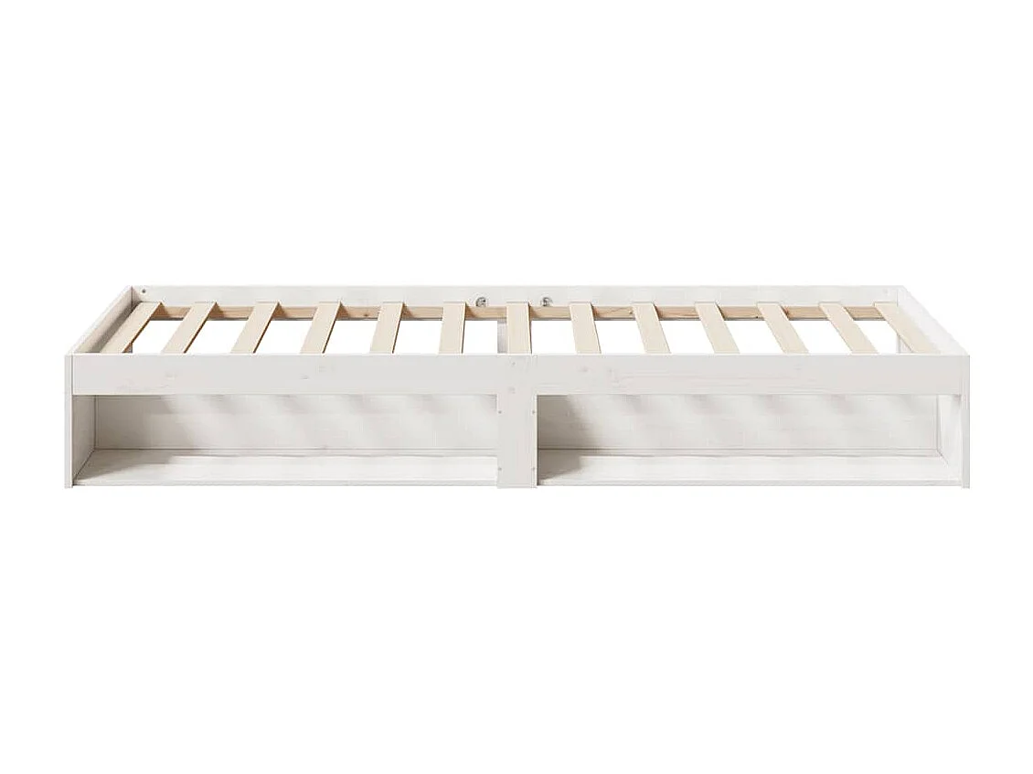 Lit de jour sans matelas blanc 80x200 cm bois de pin massif