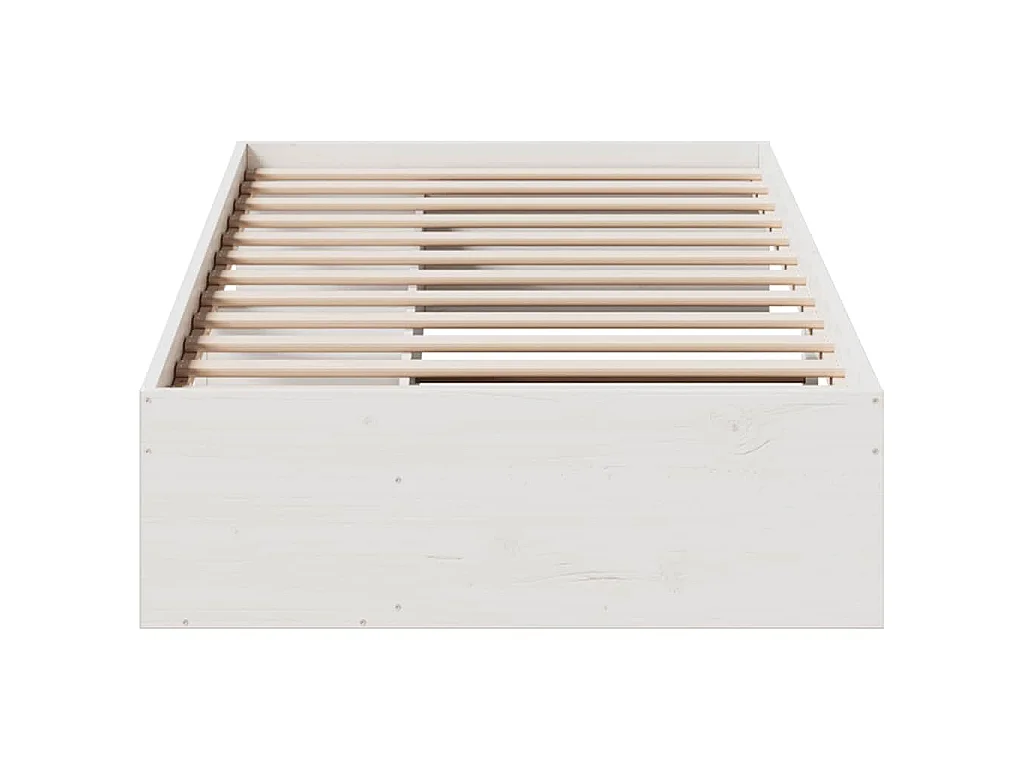 Dormeuse senza Materasso Bianca 80x200 cm Legno Massello Pino