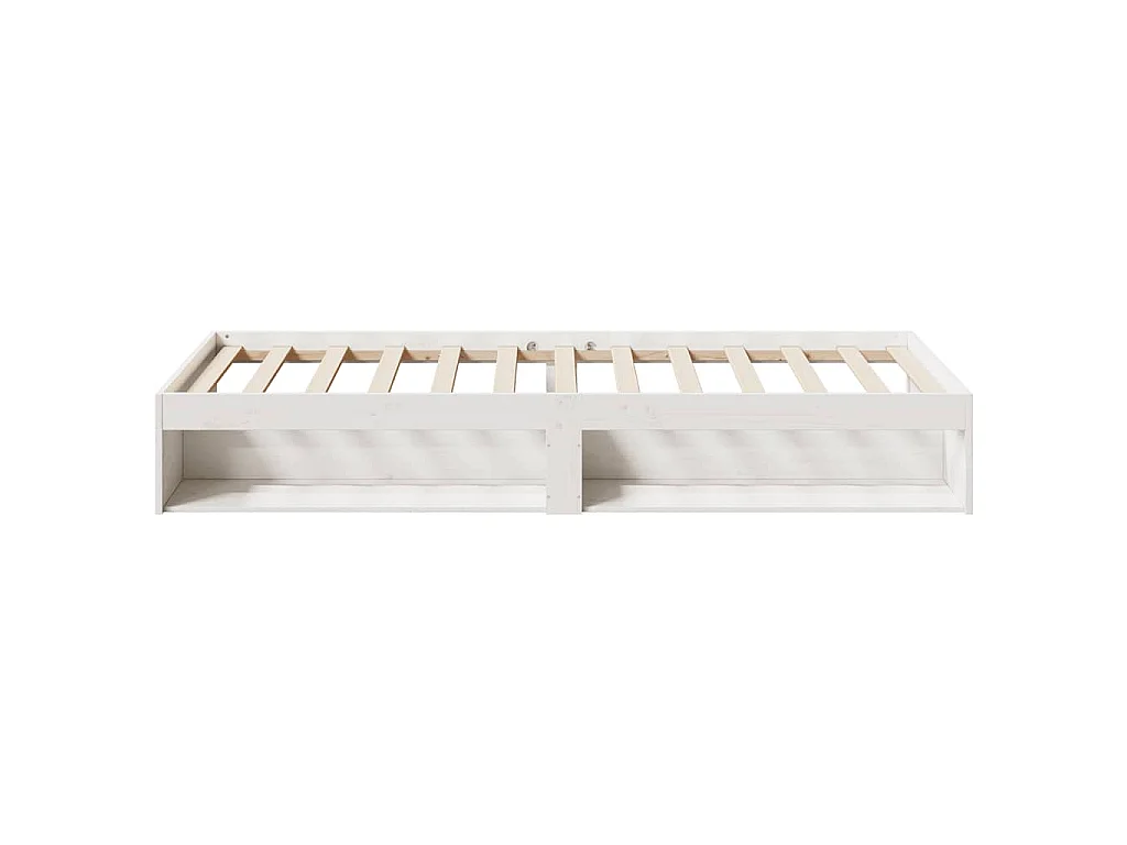 Dormeuse senza Materasso Bianca 80x200 cm Legno Massello Pino