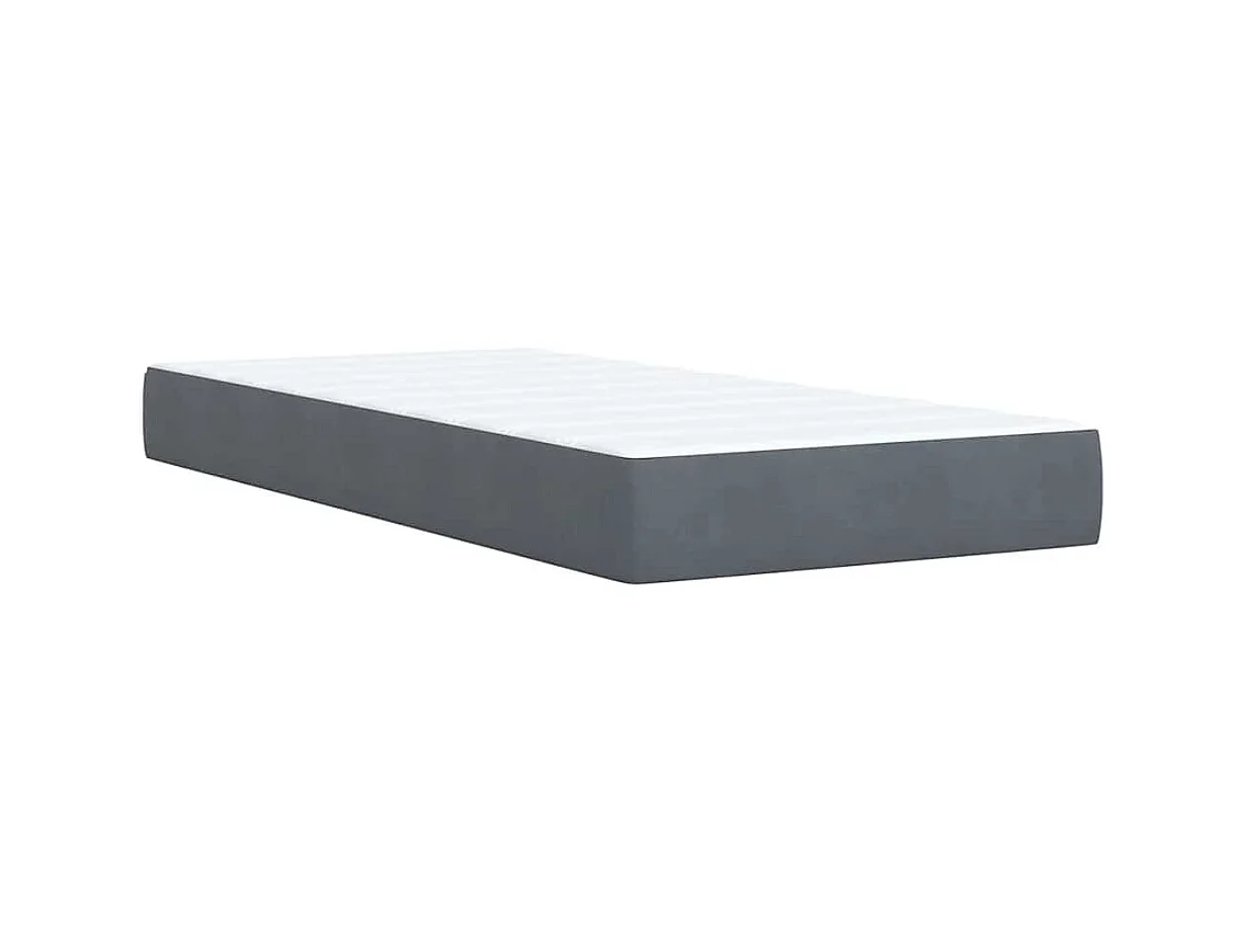 Boxspringbett mit Matratze Dunkelgrau 80x200 cm Samt