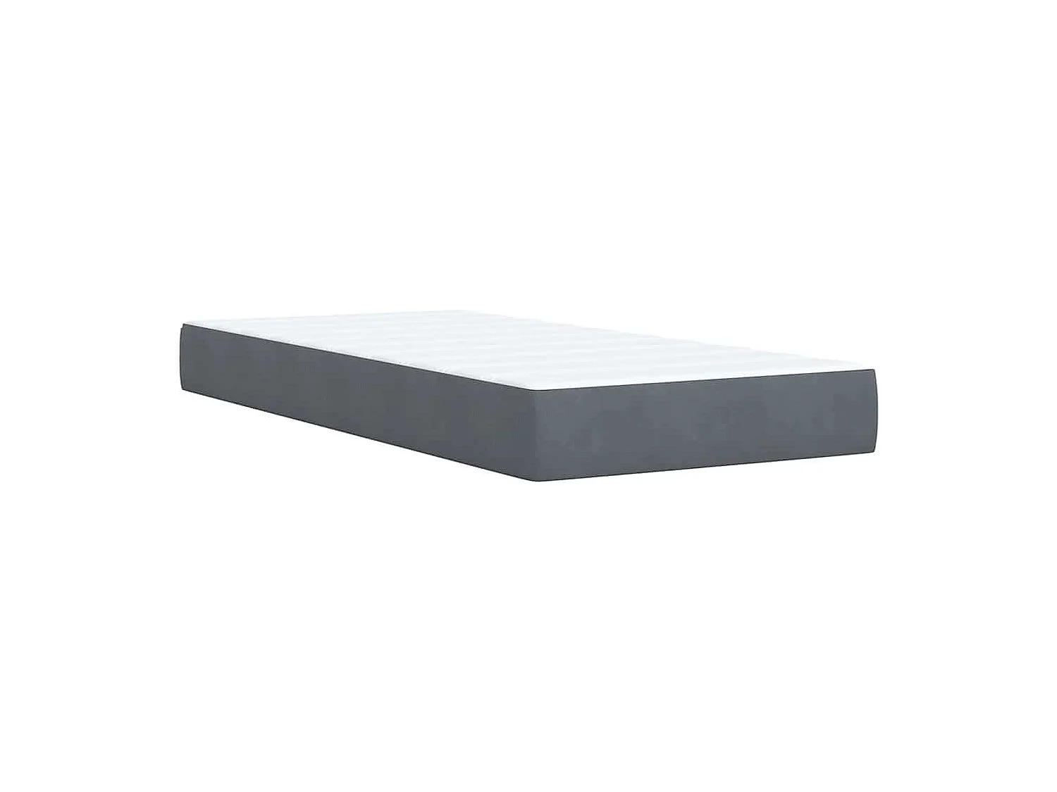 Boxspringbett mit Matratze Dunkelgrau 80x200 cm Samt