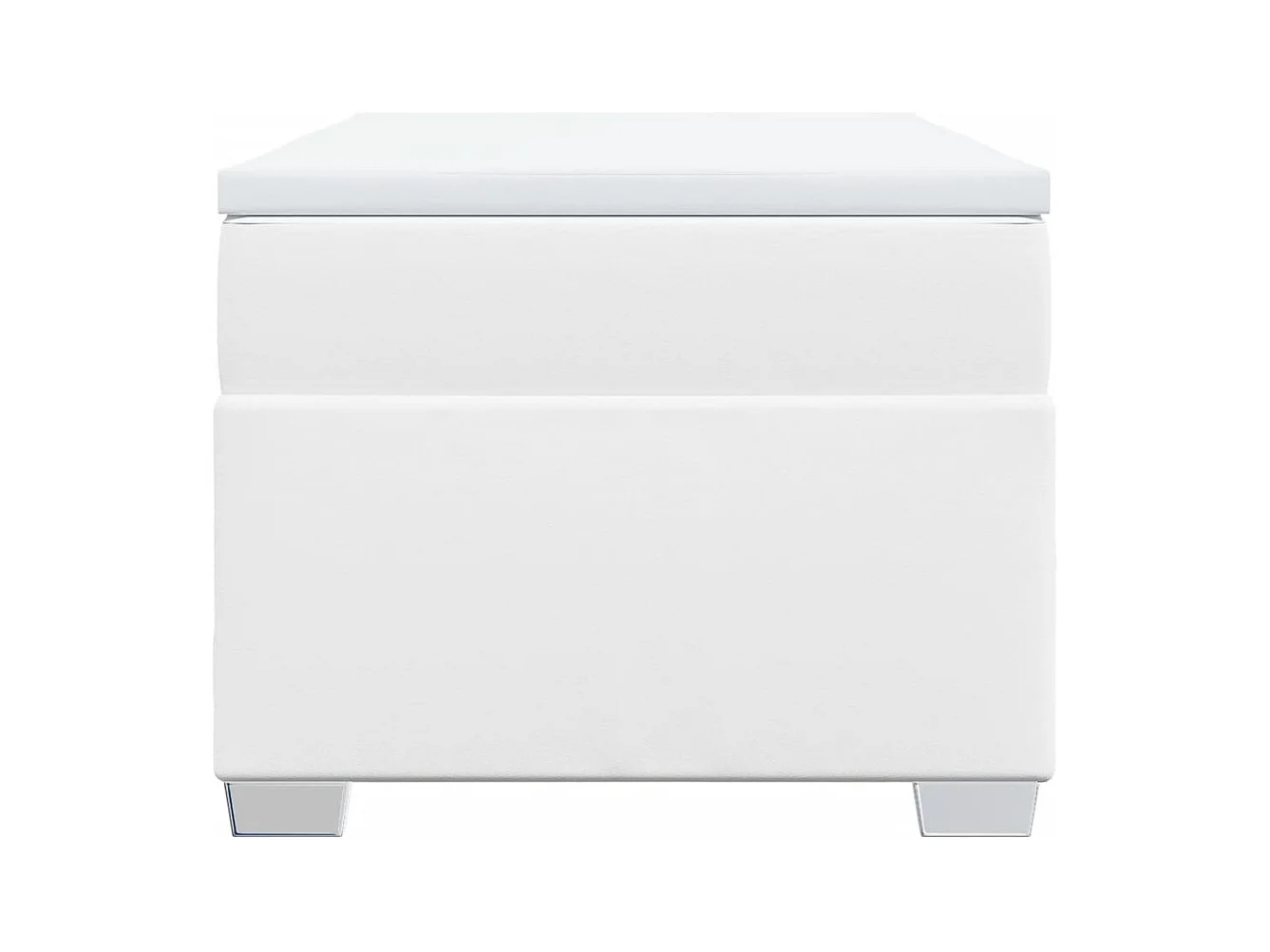 Giroletto a Molle con Materasso Bianco 80x200 cm in Similpelle